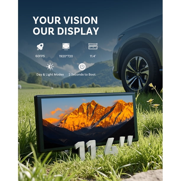 Ottocast 11.4' Wireless Carplay Screen for Car, Ottoscreen-AI, AI
