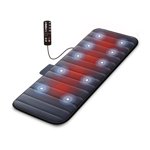 Comfier Tapis de massage avec chaleur – Chaise de massage vibrante & Matelas chauffé Pad pour le secours du dos