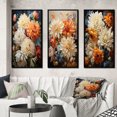 thumbnail image 1 of Designart "Chrysanthemums Autumn composition I" Floral & Botanical Framed Wall Art Set Of 3 - Beige Chrysanthemums Frame Gallery Set For Office Decor, 1 of 6
