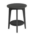 thumbnail image 2 of Round End Table Farmhouse Small Side Table Living Room Corner Table Drink Table Black, 2 of 9