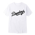 thumbnail image 1 of T-shirt à Manches Courtes pour Homme, Coupe Ample, Col Rond, Imprimé de Lettres, Décontracté et Populaire, 1 of 4