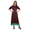 thumbnail image 1 of Moomaya Robe Kurti Maxi en Coton Évasée pour Femmes, Tunique Indienne Unie, 1 of 5