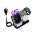 thumbnail image 4 of 1 Set Wireless Charging Station 2 in 1 Support QI Devices Phone Holder Digital Clock Thermometer Dock Charge ABS LED Display Phone Wireless Charger for Office, 4 of 9