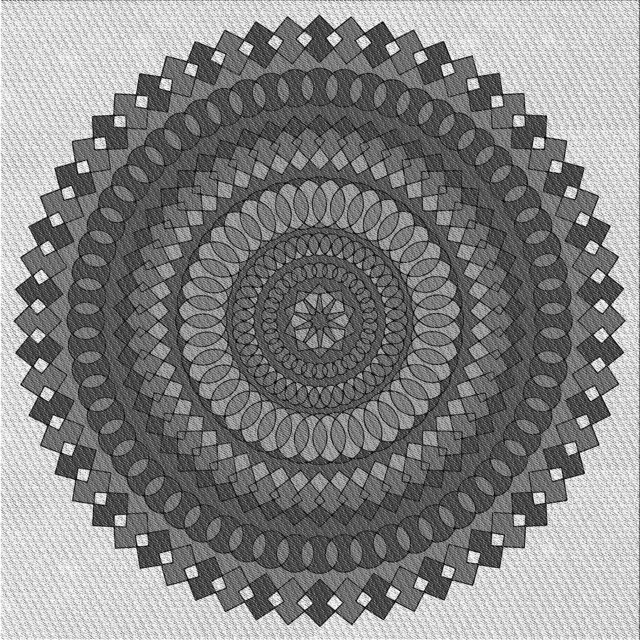 Ahgly Company Tapis d'Intérieur Lavable à la Machine, Carré, Transitionnel, Gris Argenté, Tapis de Zone, 6 Pieds Carré