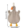 thumbnail image 3 of Kitchen Towel Cartoon Duck Goose Can Hang Household Bathroom Thickened Absorbent Wipe Handkerchief, 3 of 4