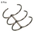thumbnail image 3 of Unique Bargains 1.18' Dia. 3 Circle Detachable Metal Binder Rings Loose Leaf Rings, Dark Grey 6 Pack, 3 of 6
