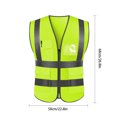 thumbnail image 3 of Women Men Night Work Reflective Vest Construction Traffic Breathable ;;; ;;; ;;; Mesh Workwear A Type, 3 of 8