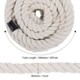 thumbnail image 2 of Unique Bargains Tug of War Rope 1 Inch x 50 Feet Natural Thick Cotton Rope Twisted Cotton Rope, White, 2 of 7