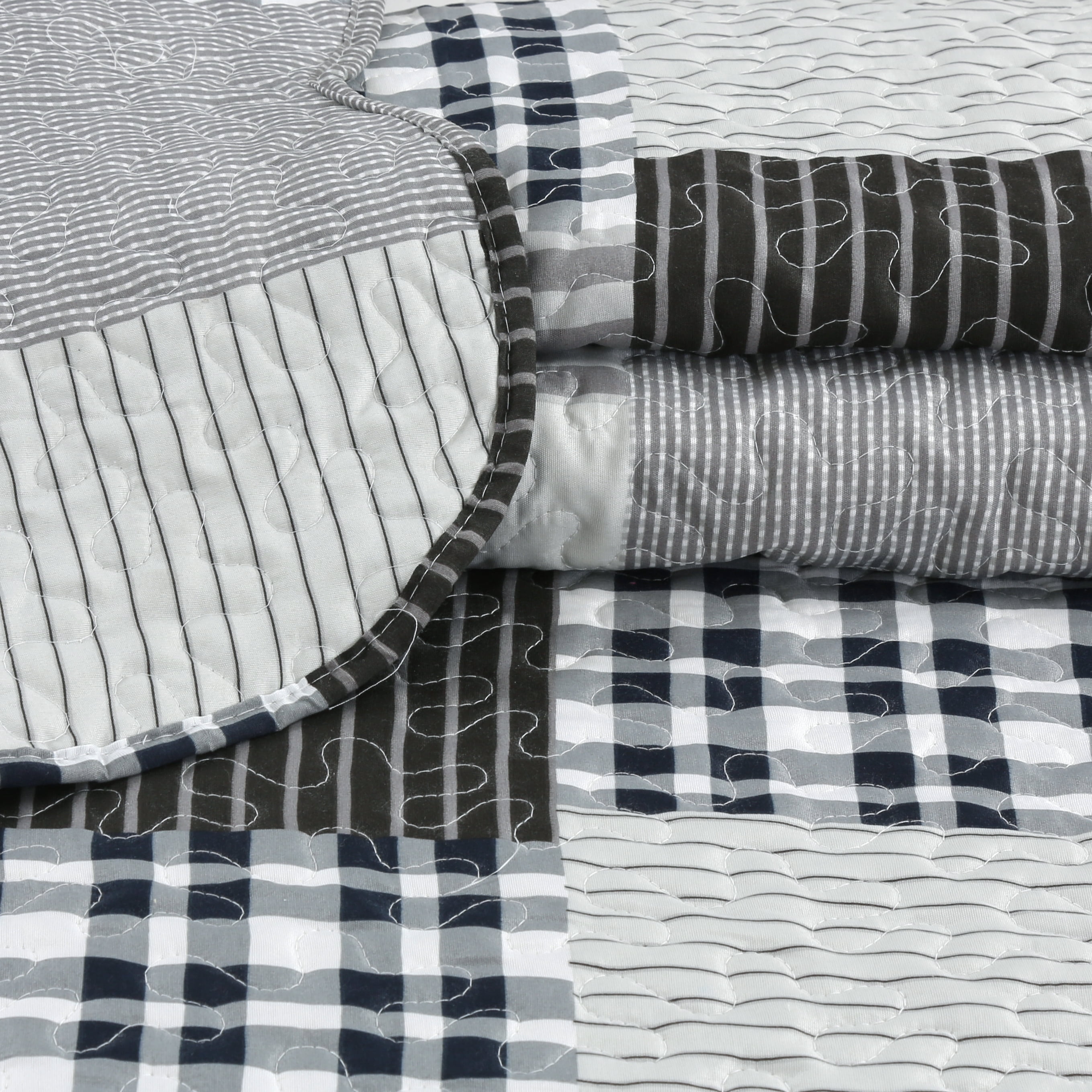 Marina Decoration Rich Printed Stitching Coverlet Bedspread Ultra Soft Summer Bedding Quilt Set with Quilted Sham