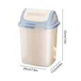 thumbnail image 3 of Storage Bags Storage Organizer Bathroom Trash Can with Lid, Small Press Pop-Up Garbage Bin, Flip Lid Wastebasket, Odor-Control Kitchen Bedroom Office Bin, Compact Plastic Trash Can, 3 of 6