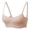 thumbnail image 1 of hoksml Woman's Wireless Bras Comfortable Seamless Bra Solid Color Thin Style Ventilate Back Buckle Bra Without Steel Rim Everyday Bras 2025 on Clearance, 1 of 7