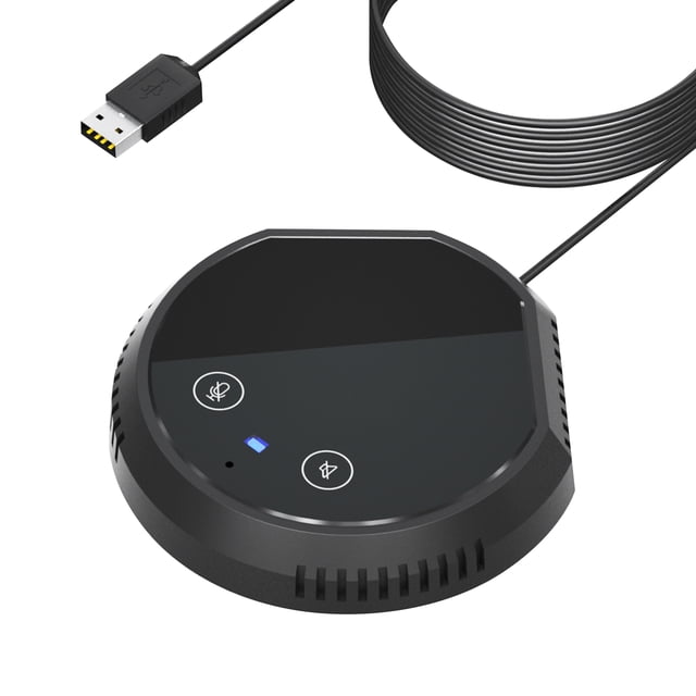 Graflsoa Y11C Microphone USB Omnidirectionnel avec Commandes Tactiles, Haut-Parleur Intégré, Lecture de Musique Bluetooth, Idéal pour les Vidéoconférences, l'Enseignement en Ligne et la Diffusion en Direct