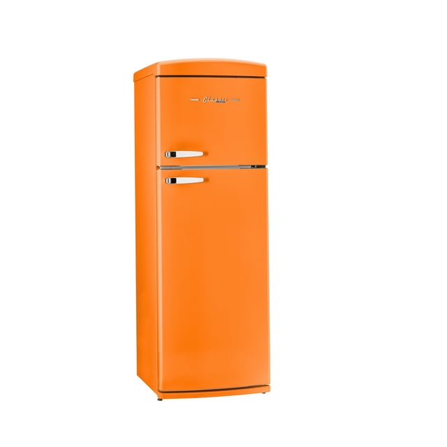Unique 310 L Réfrigérateur à Congélateur Supérieur Creamsicle Orange