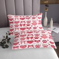 thumbnail image 3 of Erosebridal Princess Bowknot Coverlet Set King, Cartoon Heart Bedding Set, Animals Paw Decor 3pcs, 3 of 5
