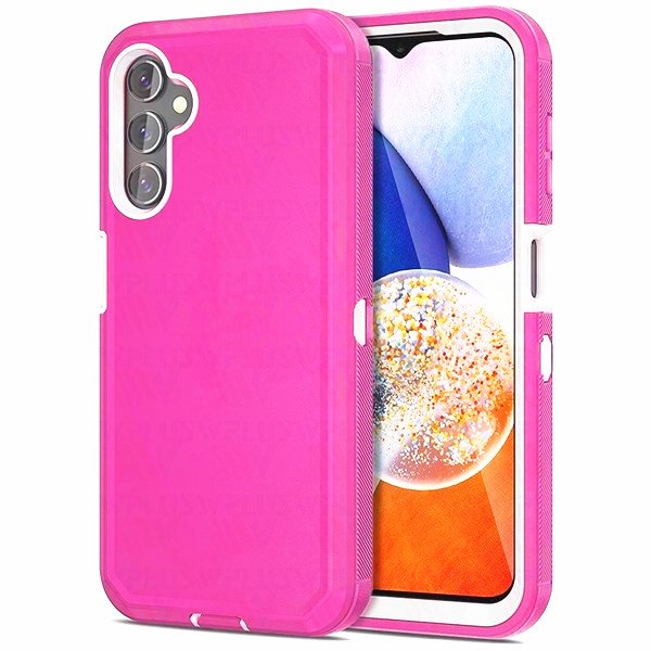 Samsung Galaxy A54 5G Étui Protecteur Rigide, Étui de Téléphone Robuste avec protection Antichoc à Triple Couche en Rose. Conçu avec des Coins Renforcés pour la Résistance aux Chutes, des Bords Surélevés pour Protéger l'Écran et l'Appareil Photo, et des Découpes Précises pour les Boutons et les ports. Comprend une Prise Antipoussière pour le port de Chargement et Offre une protection contre les Égratignures, la Poussière et les Impacts. Idéal pour l'Usage Quotidien et les Aventures.