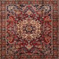 thumbnail image 1 of Ahgly Company Machine Washable Indoor Square Traditional Saffron Red Area Rugs, 4' Square, 1 of 7