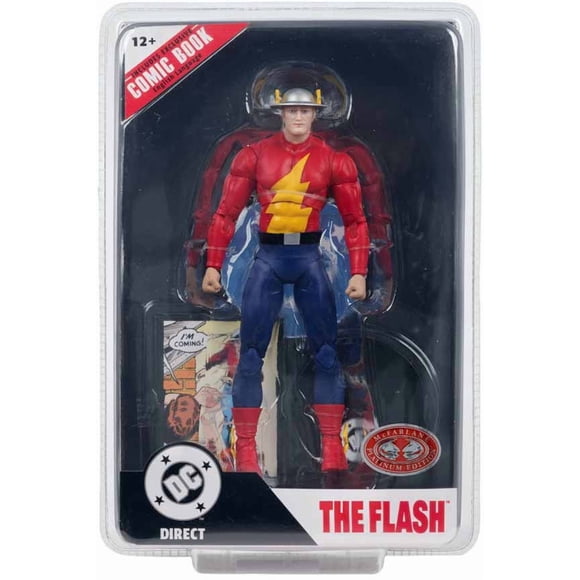 DC Direct The Flash #123 Figurine Articulée de 7 Pouces Page Punchers Exclusive - The Flash Jay Garrick Rouge Platine