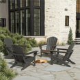 thumbnail image 2 of Chaise Adirondack Classique d'Extérieur (Ensemble de 4) en Gris, 2 of 6