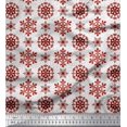 thumbnail image 1 of Soimoi Poly Georgette Fabric Snow Flakes Floral Print Fabric by Yard 42 Inch Wide, 1 of 5