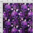 thumbnail image 3 of oneOone Velvet Purple Fabric Skull Sewing Craft Projects Fabric Prints By Yard 58 Inch Wide, 3 of 5