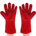 thumbnail image 1 of Double Layer Cowhide Lined Welding Gloves Multifunctional Works Gloves Heat Resistant, 1 of 6