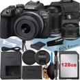 thumbnail image 1 of Canon EOS R10 Mirrorless Camera with RF-S 18-45mm + 18-150mm Lens + 128GB Memory Card + Case + ZeeTech Accessory Bundle, 1 of 8