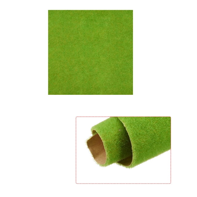 Uxcell 2pcs Artificial Grass Mat Small Realistic Fake Turf for Garden Lawn Decoration Model Light Green 10" x 10"