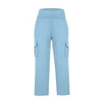 thumbnail image 4 of GreatBaby Girls Solid Color Cargo Jogger Pants Multi-Pocket Trousers with Drawstring Kids Casual Fall Spring Everyday Bottoms, 4 of 6