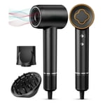 Hair Dryer-Fast Drying Ionic Blow Dryer-Updated 1500 W Low Noise Technology with Diffuser&Smooth Nozzle