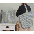 thumbnail image 5 of Soimoi Tissu en Poly Georgette Bleu Imprimé Cactus & Rayures, Largeur 42 Pouces, 5 of 5