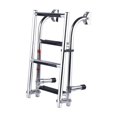 thumbnail image 2 of fastboy Boat Ladder Metal Heavy Duty Under Platform Slide Mount Boat Boarding Ladder 3 Steps silver 4 Steps, 2 of 6