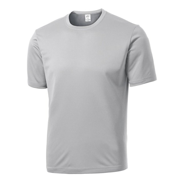 Gravity Threads Mens Short-Sleeve Moisture Wicking Shirt - Silver - Large