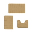 thumbnail image 2 of Fridja 3pcs Bathroom Rugs Bath Mat Toilet Mats Soft Comfortable Non-Slip Bathroom Rug Set Bath Mats for Bathroom Machine Washable Bath Mat Bathroom Rug Sets, Khaki, 2 of 5