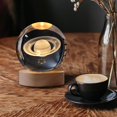 thumbnail image 3 of GROWTH TANK 3D Crystal Ball Night Lamp Bedside Lamp Astronomy Night Lamp with Base LED Light Satum, 3 of 9