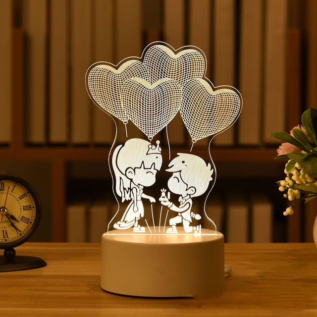 Desk LED USBNight Light Creative Bedroom Bedside Table Day gift Lamp U1O5