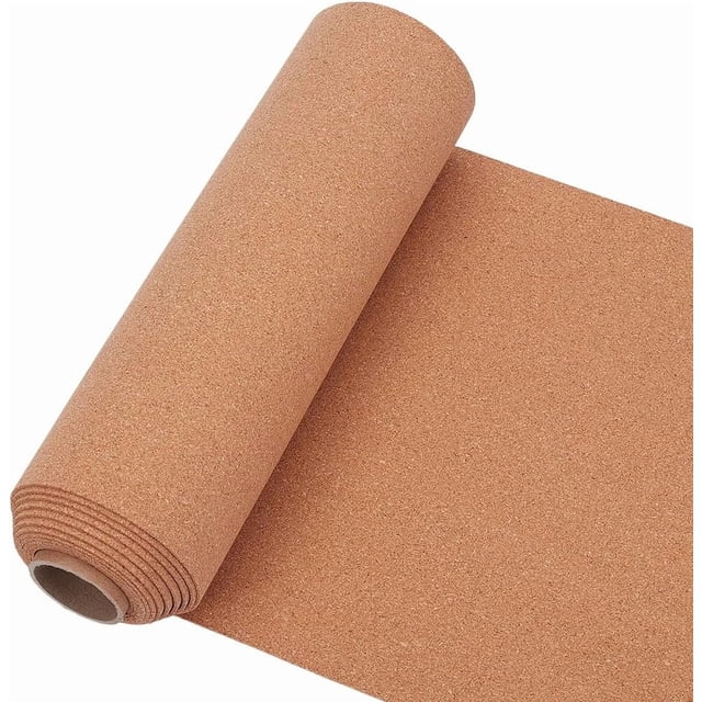 Natural Cork Roll 118x12 Inch Cork Board Roll 2mm Thick Natural Texture Corks Board Sheet Paper Rolls Corks Board Bulletin Boards for Wall Furnitures Decoration DIY Projects