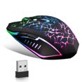 thumbnail image 1 of APPIE Wireless Gaming Mouse Rechargeable USB 2.4G Computer Mouse with 7 Colorful LED Lights, 4 Adjustable DPI, Silent Click, Ergonomic Optical Mice for PC Laptop Desktop Windows Mac, 1 of 10