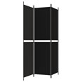 thumbnail image 3 of vidaXL 3-Panel Room Divider Black 150x200 cm Fabric, 3 of 5