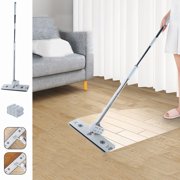 Kctiaxy Flatbed Mopping Large Flat Mop, Lazy No Wash Mop with 360 Degree Swivel Head Mop, Wet & Dry Home Kitchen Office Cleaning Kitchen Appliances