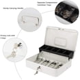 thumbnail image 2 of Locking Cash Box with Lock Money Box with Cash Tray Lock Box with Key Money Saving Organizer .Lx .Wx .H es XL Large, 2 of 7
