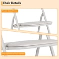 thumbnail image 4 of 5-Piece Kids Folding Table and Chair Set - Upholstered Activity Set with Metal Frame, Ideal for Eating, Reading & Playing - Beige, 4 of 8
