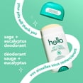 thumbnail image 3 of Déodorant sans aluminium hello sauge + eucalyptus, bâton déodorant de 73 g, 3 of 9