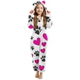 thumbnail image 1 of Pyjama pour Filles, Combinaison de Nuit Chaude d'Hiver à Manches Longues avec Capuchon, Combinaison Pyjama pour Filles, 1 of 6