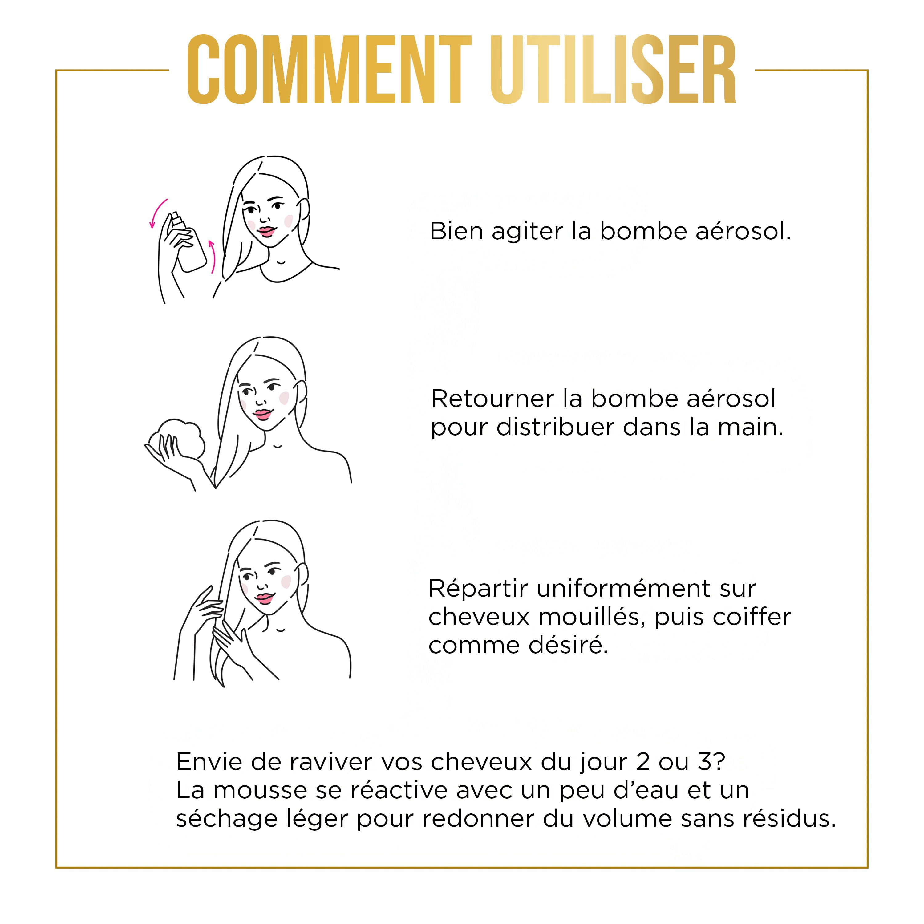 Mousse amplifiante Pantene Pro-V Volume pour donner une ampleur maximale aux cheveux fins et plats