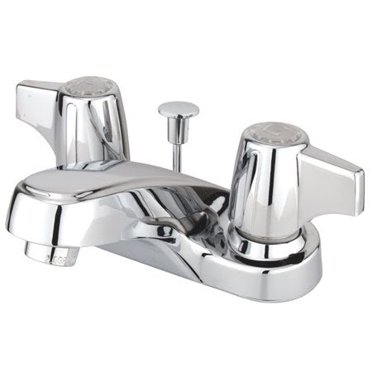 Kingston Brass GKB160 Water Saving Americana Centerset Lavatory Faucet with Canopy Handle and ABS Pop-Up, Chrome