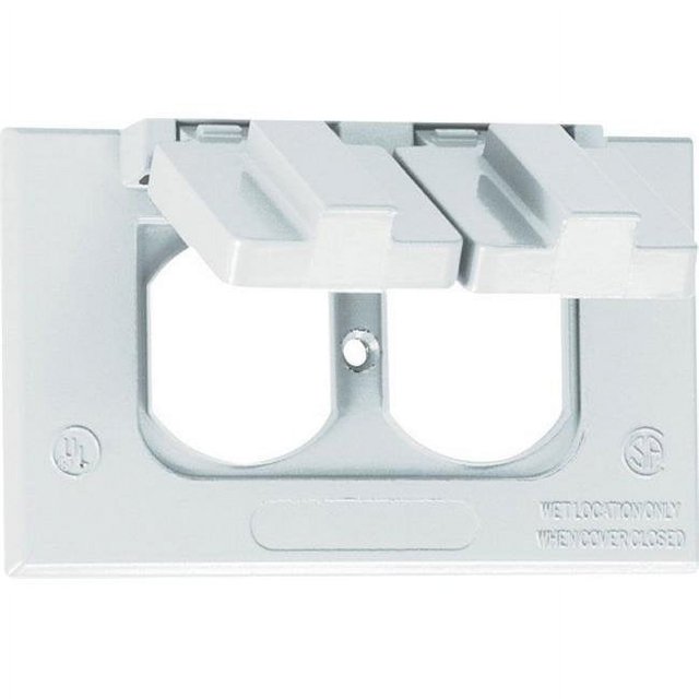 Sigma 14245WH 1 Gang Blanc Étanche Couvercle de Prise Duplex