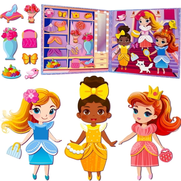 Quokka Magnetic Dress-Up Dolls for Ages 3 and Up - 35 Magnetic Pieces Play Set for Home or Travel