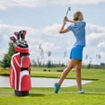 thumbnail image 3 of Ladies Womens Complete Golf Clubs Set 10 Pieces Includes Alloy Driver Red, 3 of 10