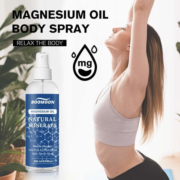 Topical Magnesium Oil Spray, Magnesium Spray for Feet, Powerful Organic Blend of Essential Oils, Replenish Body's Magnesium (200ml/6.76 fl oz)Buy Multiple Save 10%