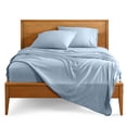 thumbnail image 1 of Bare Home Premium 1800 Collection 4-Piece Bed Sheet Set, Split Head Flex King, Dusty Blue, 1 of 10
